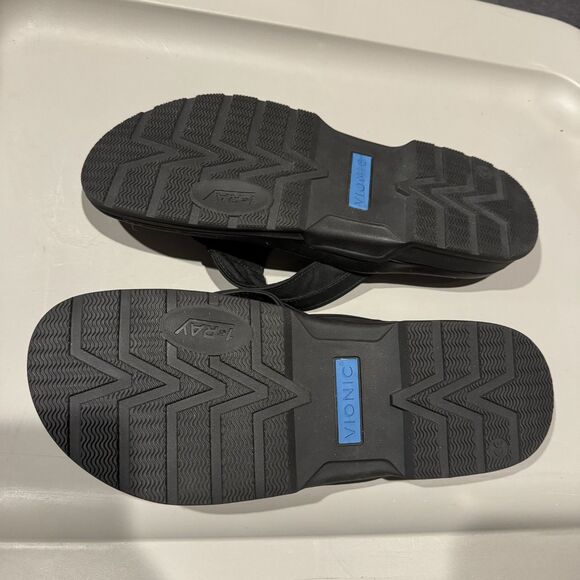 Vionic Wyatt Sandals Orthotic Flip Flop Black Gray Comfort Walking Men sz 10 main image 7